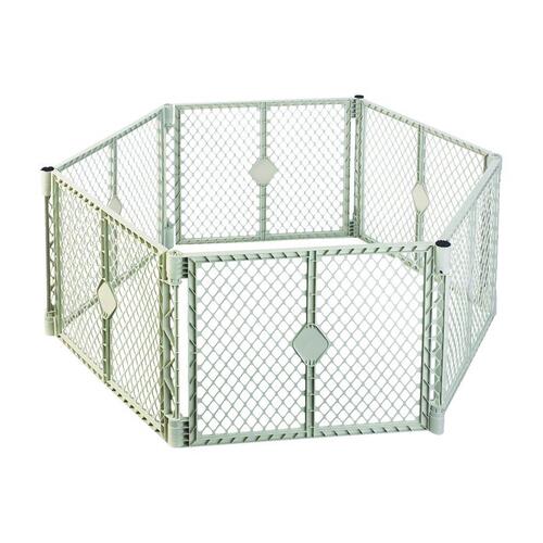 Portable Play Area, Plastic, Light Gray, 26 in H Dimensions