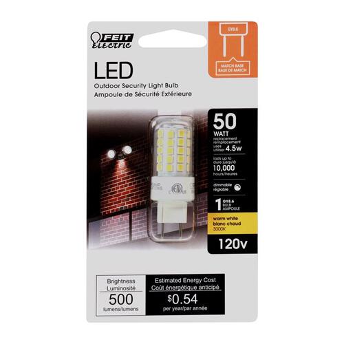 LED Bulb T4 GY8.6 Warm White 50 Watt Equivalence Clear