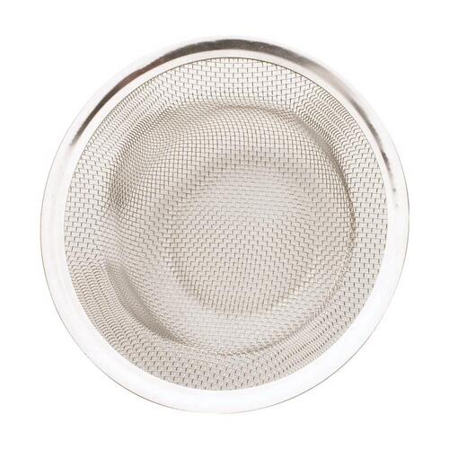 Basket Strainer, 4-1/2 in Dia, Stainless Steel, For: All Standard Kitchen Sink and Garbage Disposals Silver