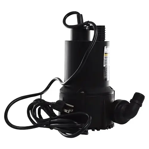 Wayne VIP30 Submersible Utility Pump, 1-Phase, 6.2 A, 120 V, 0.2 hp, 1-1/4 in Outlet, 2050 gph, Thermoplastic Impeller