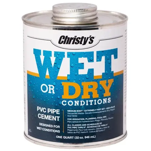 Christy's 505231 Cement Wet or Dry Blue For PVC 4 oz Blue