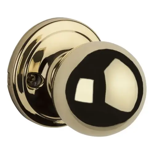 Circa Knob Interior Single Cylinder Handleset Trim, Bright Polished Brass