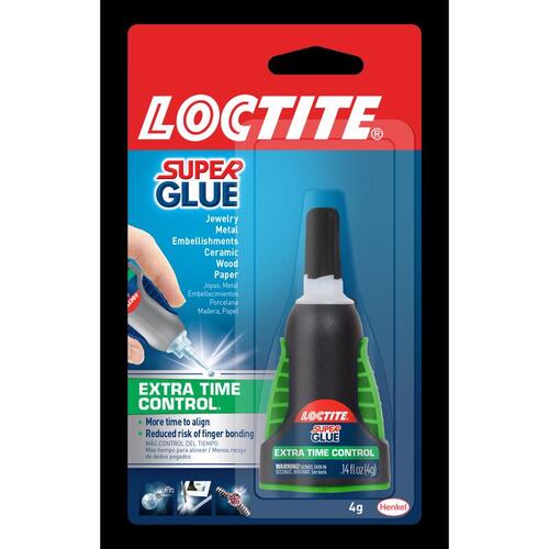 Loctite 1503241 Super Glue Extra Time Control High Strength Cyanoacrylate 4 gm Clear