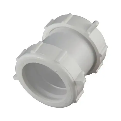 Sink Drain Coupling, 1-1/2 in, Slip Joint, Polypropylene, White