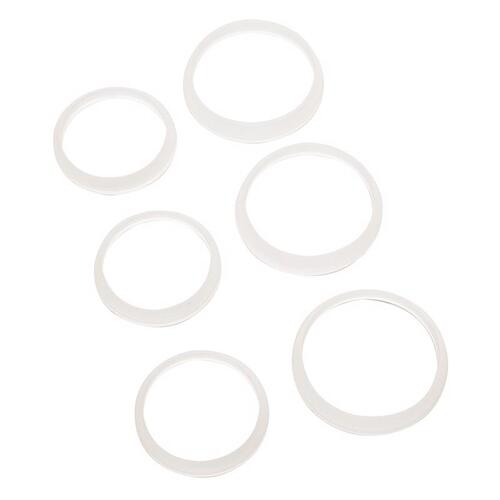 Faucet Washer, 1-1/4 in, 1-1/2 in, 2 in, Rubber White