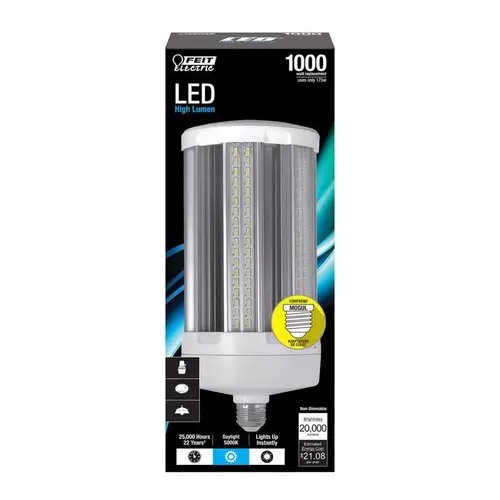 LED Bulb Cylinder E26 (Medium) Natural Light 1000 W Daylight