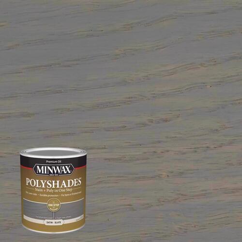 Stain/Polyurethane Finish Polyshades Semi-Transparent Satin Slate Oil-Based 1 qt Slate