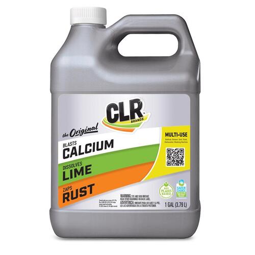 CLR CL-4 Calcium/Lime/Rust Cleaner, 1 gal, Liquid, Slightly Acidic, Lime Green