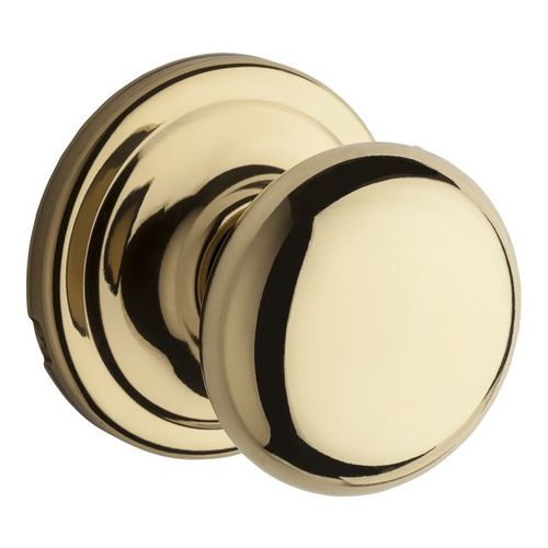 Hancock Knob Interior Dummy Handleset Trim, Bright Polished Brass