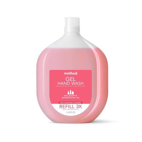 Method 328106 Gel Hand Wash Pink Grapefruit Scent Antibacterial 34 oz