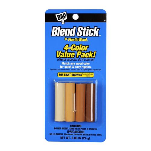 Plastic Wood 7079804101 Blend Stick Putty, Solid, Slight, Light Brown, 0.86 oz - pack of 4