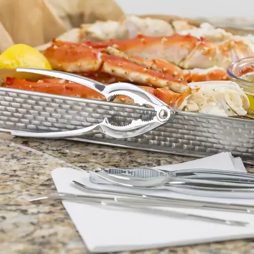TABLECRAFT H76984 Lobster Crack and Fork Set Silver Steel/Zinc Silver