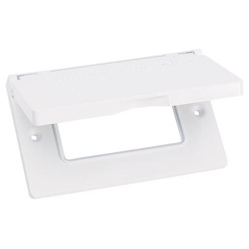 Sigma Engineered Solutions 14249WH Horizontal GFCI Cover Rectangle Metal 1 gang Wet Locations White