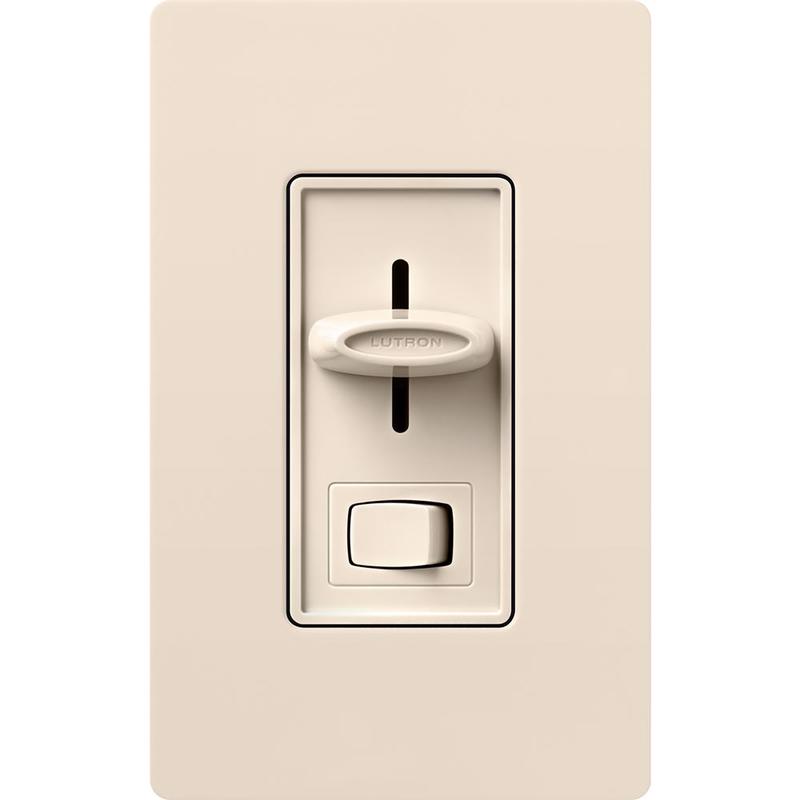 Lutron SCL-153PH-LA Skylark C.L Dimmer, 1.25 A, 120 V, 150 W, CFL, Halogen, Incandescent, LED Lamp, 3-Way Light Almond