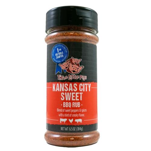 Three Little Pigs OW85160 BBQ Rub Kansas City Sweet 6.5 oz