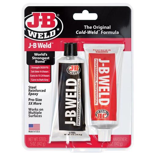 J-B Weld 8281 Epoxy Adhesive, Off-White Part A/White Part B, Paste Part A, Liquid Part B, 10 oz