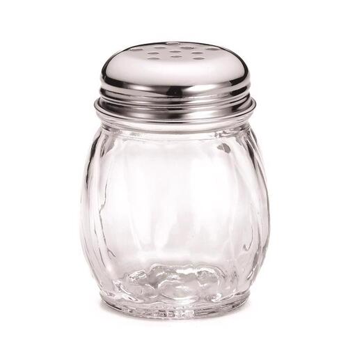 Cheese/Spice Shaker Clear Glass/Steel 6 oz Clear