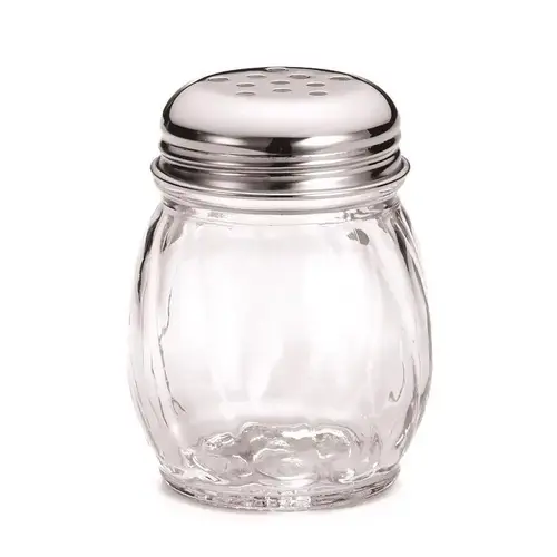 Cheese/Spice Shaker Clear Glass/Steel Clear - pack of 12