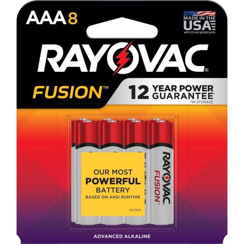 Batteries Fusion AAA Alkaline 8 pk Carded