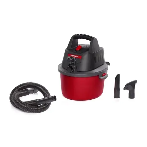 Wet/Dry Vacuum 2.5 gal Corded 3 amps 120 V 1.75 HP Black/Red