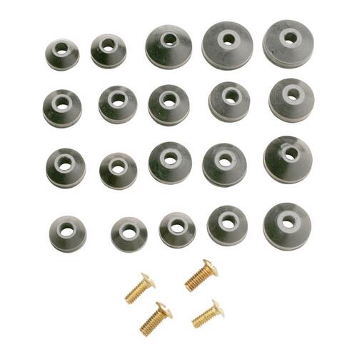 Plumb Pak PP805-22 Faucet Washer Assortment, Brass/Rubber, For: Sink and Faucets