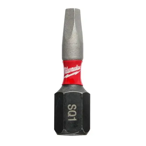 Insert Bit, #1 Drive, Square Recess Drive, 1/4 in Shank, Hex Shank, 1 in L, Proprietary Steel Pair Black Phosphate