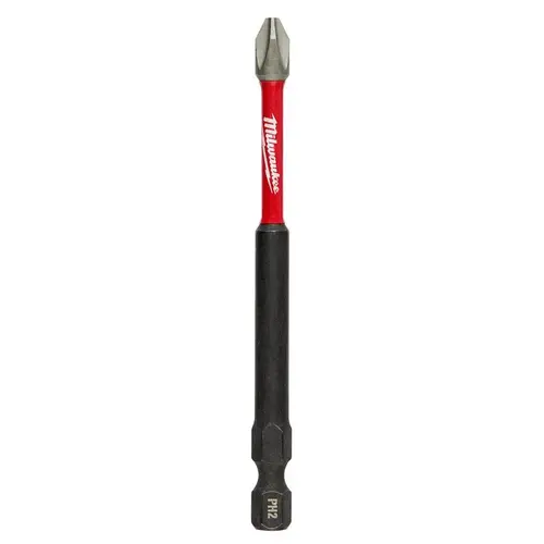 Power Bit, #2 Drive, Phillips Drive, 1/4 in Shank, Hex Shank, 3-1/2 in L, Proprietary Steel Black Phosphate