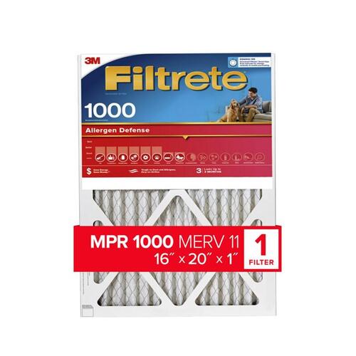 Allergen Defense 16" x 20" x 1" 9800-4 MERV 11, 1000 MPR Air Filter