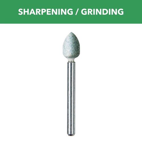 Grinding Stone 9/32" D X 9/32" L Silicon Carbide Conical 35000 rpm Green