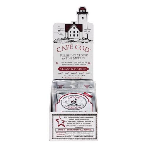 Cape Cod 88821 Fine Metal Cleaner and Polish Vanilla Scent 2 pk Cloth