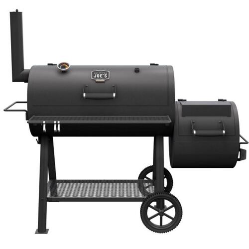 Highland Offset Charcoal Smoker and Grill in Black with 900 sq. in. Cooking Space