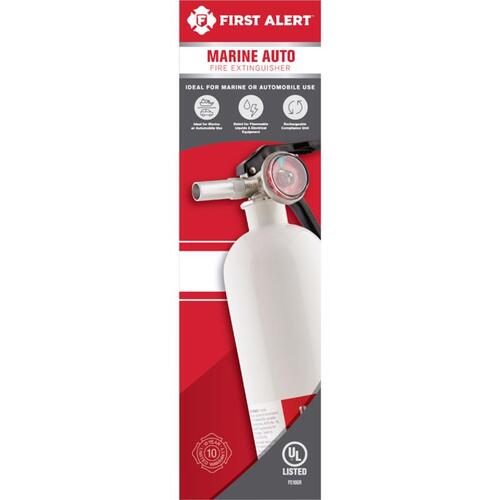 First Alert AUTOMAR10 Fire Extinguisher 2-3/4 lb For Auto/Marine OSHA/US Coast Guard Agency Approval