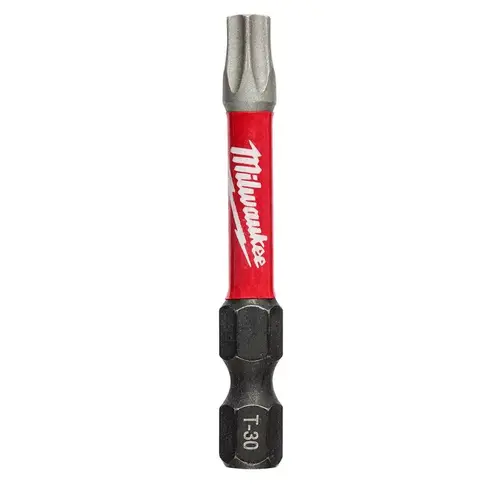 Power Bit, T30 Drive, Torx Drive, 1/4 in Shank, Hex Shank, 2 in L, Proprietary Steel Black Phosphate