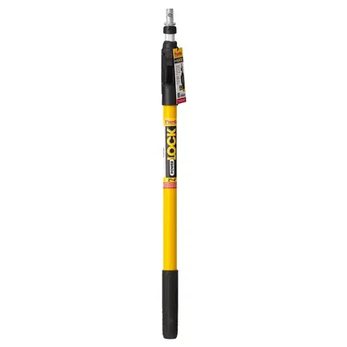 Purdy 140855624 POWER LOCK Extension Pole, 1-5/16 in Dia, 2 to 4 ft L, Aluminum/Fiberglass, Rubber Handle