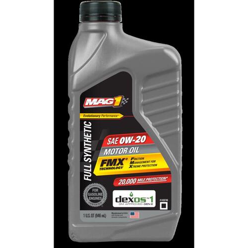 Motor Oil 0W-20 4-Cycle Synthetic 1 qt - pack of 6