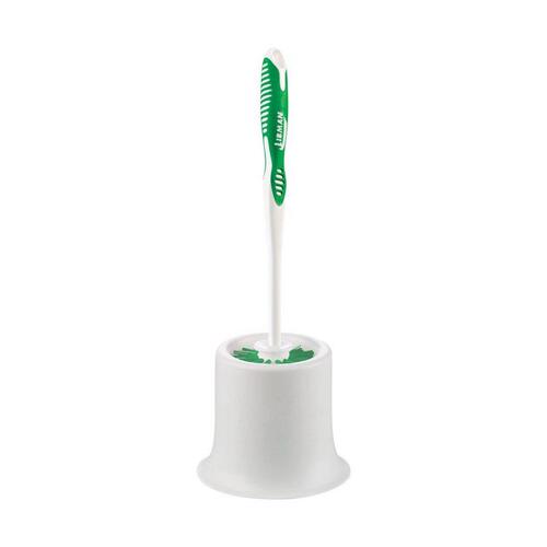 Libman 34 Brush and Caddy 5.5" W Hard Bristle 14" Rubber Handle Green/White