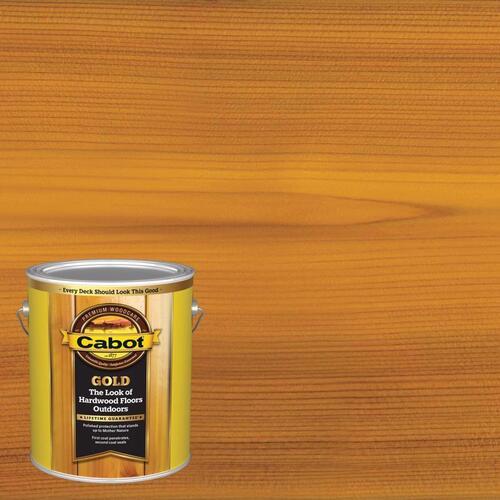 Cabot 140.0003470.007 Deck Varnish Gold Satin Sun-Drenched Oak Oil-Based 1 gal Sun-Drenched Oak