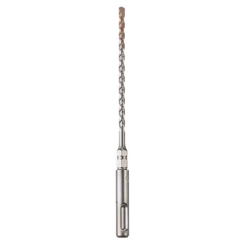 Hammer Drill Bit with 1/4 in Hex, 3/16 in Dia, 7 in OAL, Spiral Flute, 2-Flute Bright