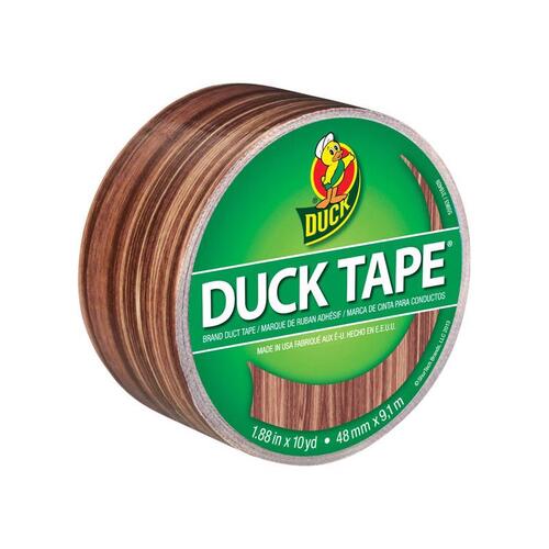 DUCK 283051 Duct Tape 1.88" W X 10 yd L Brown Woodgrain Brown