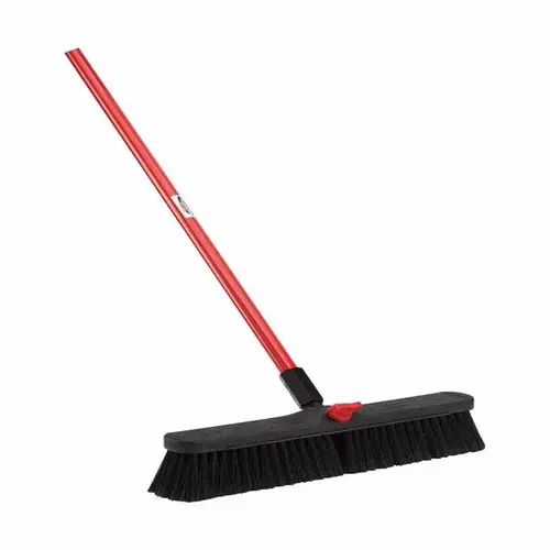 Smooth Surface Push Broom High Power Polymer Fiber 18" Black/Red