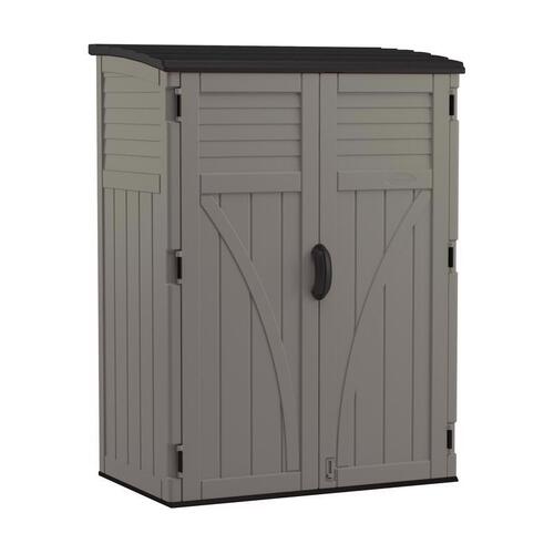 Vertical Shed, 54 cu-ft Capacity, 4 ft 5 in W, 2 ft 8-1/2 in D, 5 ft 11-1/2 in H, Resin