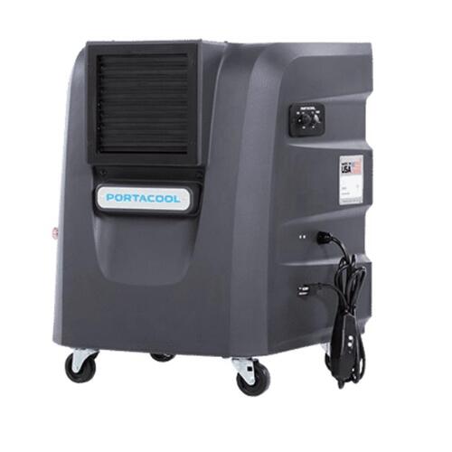 Portacool PACCY120GA1 Cyclone Portable Evaporative Cooler, 10 gal Tank, 2-Speed, 115 V, 2.5 A, Gray