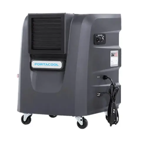 Portacool PACCY120GA1 Cyclone Portable Evaporative Cooler, 10 gal Tank, 2-Speed, 115 V, 2.5 A, Gray