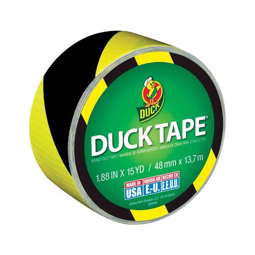 Duct Tape 1.88" W X 15 yd L Black/Yellow Stripe Black/Yellow