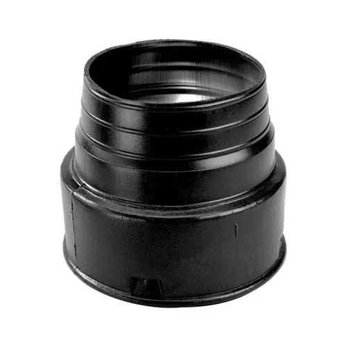 Corrugated Adapter Polyethylene 4" D Black