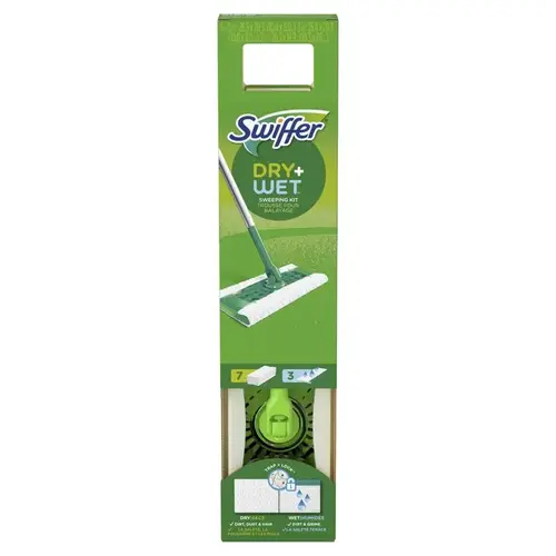 Sweeping Kit Sweeper Dry + Wet 10" W Dry/Wet Green/White