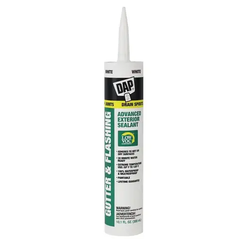 Sealant White Polymer Advanced Gutter and Flashing 10.1 oz White