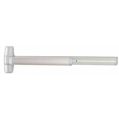 3' Fire Rated Concealed Vertical Rod Grooved Case Exit Device Less Bottom Rod, Satin Chrome Finish