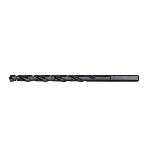 Jobber Drill Bit, 13/64 in Dia, 3-5/8 in OAL, Parabolic Flute, 3-Flute, 13/16 in Dia Shank Black Oxide