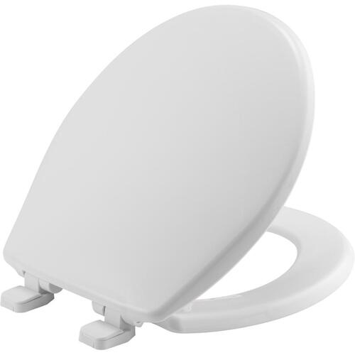 Toilet Seat Caswell Slow Close Round White Plastic Plastic